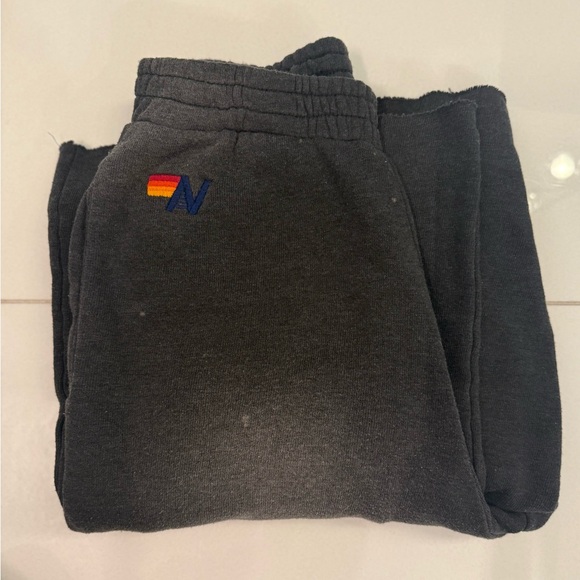 Aviator Nation Essential Wide leg pocket sweatpants-size small-faded smoke - Picture 9 of 9